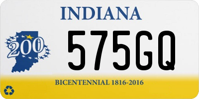 IN license plate 575GQ