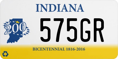 IN license plate 575GR