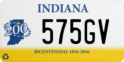 IN license plate 575GV