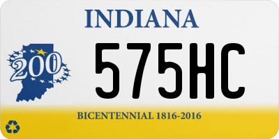 IN license plate 575HC