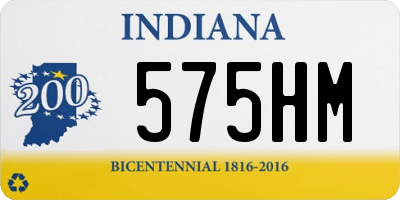 IN license plate 575HM