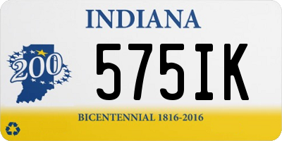 IN license plate 575IK