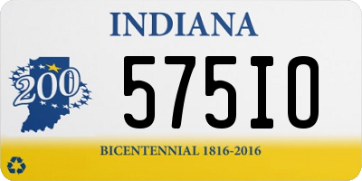 IN license plate 575IO