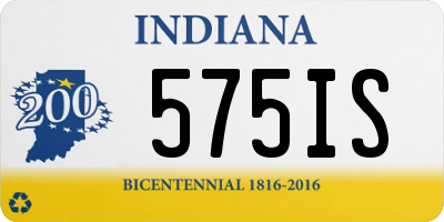 IN license plate 575IS