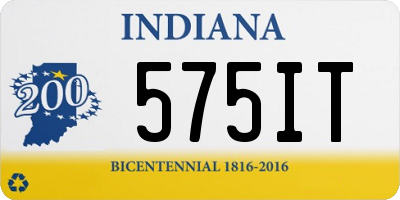 IN license plate 575IT