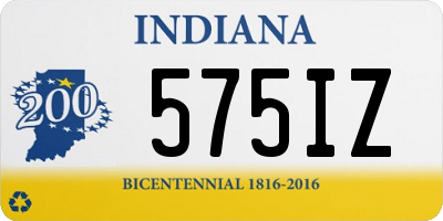 IN license plate 575IZ