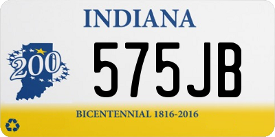 IN license plate 575JB