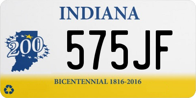 IN license plate 575JF