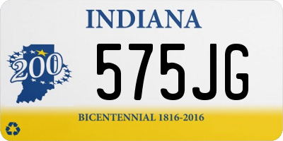 IN license plate 575JG