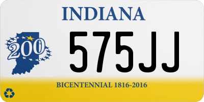 IN license plate 575JJ