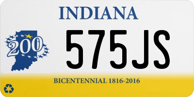 IN license plate 575JS