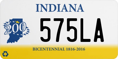 IN license plate 575LA