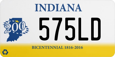 IN license plate 575LD