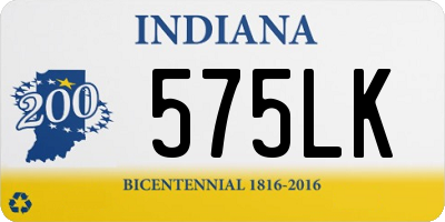 IN license plate 575LK