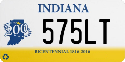 IN license plate 575LT