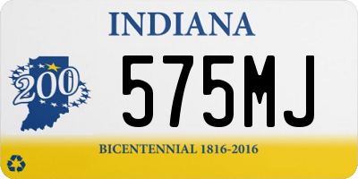 IN license plate 575MJ