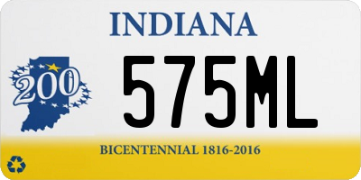 IN license plate 575ML