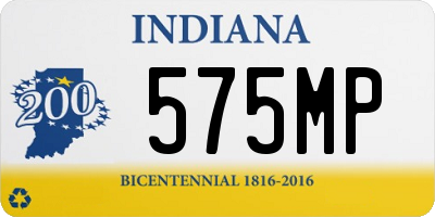 IN license plate 575MP