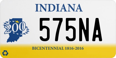 IN license plate 575NA