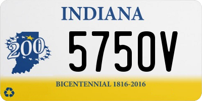 IN license plate 575OV
