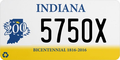 IN license plate 575OX