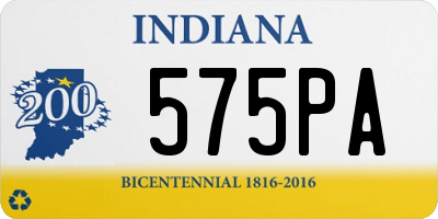 IN license plate 575PA