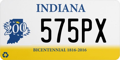 IN license plate 575PX