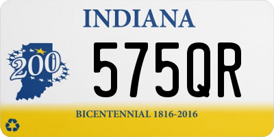 IN license plate 575QR