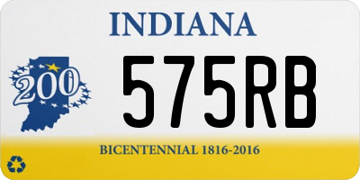 IN license plate 575RB