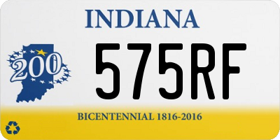 IN license plate 575RF