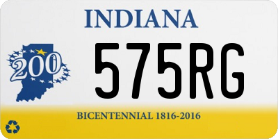 IN license plate 575RG