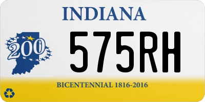 IN license plate 575RH