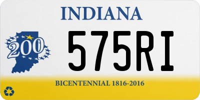 IN license plate 575RI