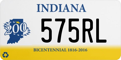 IN license plate 575RL