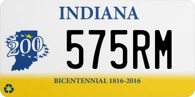 IN license plate 575RM