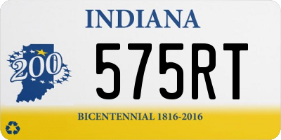 IN license plate 575RT