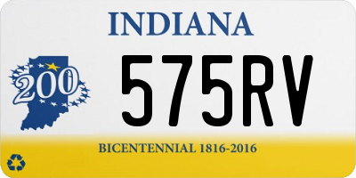 IN license plate 575RV