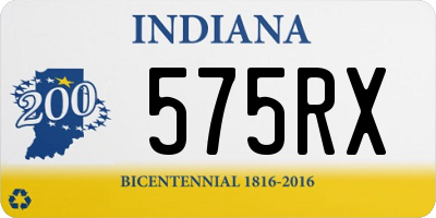 IN license plate 575RX