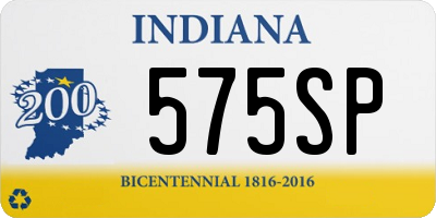 IN license plate 575SP