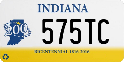 IN license plate 575TC