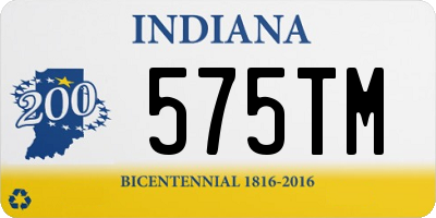 IN license plate 575TM