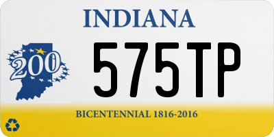 IN license plate 575TP