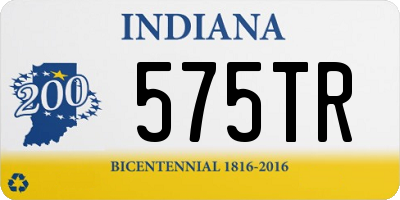 IN license plate 575TR