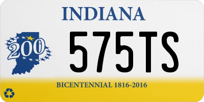 IN license plate 575TS