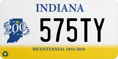 IN license plate 575TY