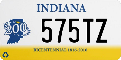 IN license plate 575TZ