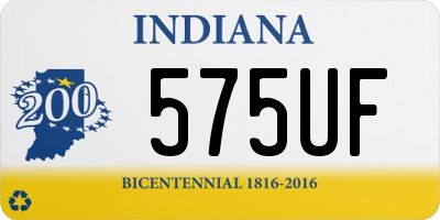 IN license plate 575UF