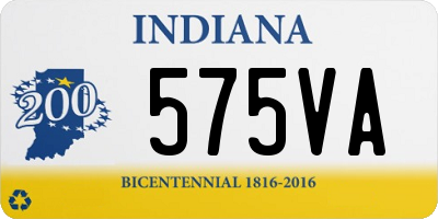 IN license plate 575VA