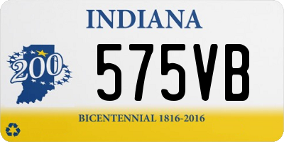 IN license plate 575VB