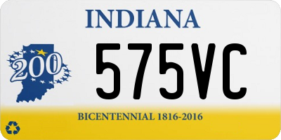 IN license plate 575VC